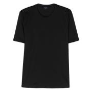 Barba Bomull Melange T-shirt Tillverkad i Italien Black, Herr