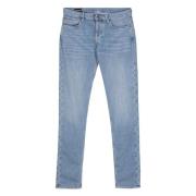 Emporio Armani Klassiska J75 Jeans med 5 Fickor Blue, Herr