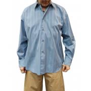 Paul Smith Ljusblå Randig Skjorta Oversized Skärning Blue, Herr