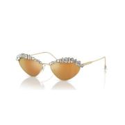 Swarovski Guld Solglasögon för Daglig Användning Orange, Dam