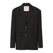 Lounge Nine Oversize Blazer Tap Shoe Black, Dam