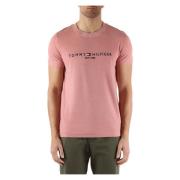 Tommy Hilfiger Slim Fit Bomull Logo T-shirt Pink, Herr