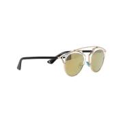 Dior Vintage Pre-owned Metall solglasgon Yellow, Dam