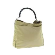 Gucci Vintage Pre-owned Nylon handvskor Beige, Dam