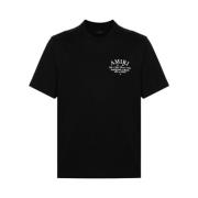 Amiri Svart Logo Print Crew Neck T-shirt Black, Herr