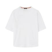 Loro Piana Lättvikts Linne T-shirt White, Dam
