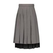 Thom Browne Midi Skirts Gray, Dam
