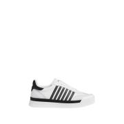 Dsquared2 Lädersneakers med Sidestripes White, Herr