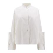 Jil Sander Bomullsskjorta med dubbel knappmanschett White, Dam