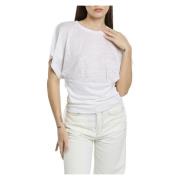 Department Five Vit T-shirt med justerbar dragsko White, Dam