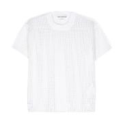 Junya Watanabe Panel Design Vit T-shirts och Polos White, Dam