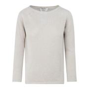 Max Mara Giolino Linen Sweater Gray, Dam
