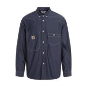 Junya Watanabe Indigo Casual Skjorta Blue, Herr