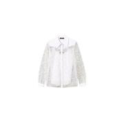 Twinset Broderad Organza Skjorta White, Dam