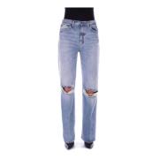 Dondup Denim Jeans med Logo Bakficka Blue, Dam