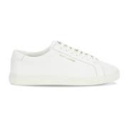 Saint Laurent Vita Läder Sneakers Aw23 White, Dam