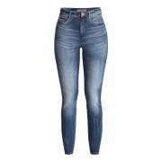 Guess Skinny-Fit Jeans Carrie Mid Label-Patch Blue, Dam