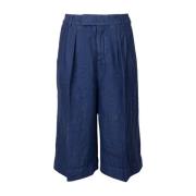Briglia Avslappnad linne Bermuda shorts Blue, Dam