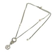 Chanel Vintage Pre-owned Silver halsband Gray, Dam