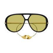 Bottega Veneta Drop Aviator Solglasögon Bv1273S 003 Black, Herr