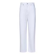 Khaite Vit Slim Fit Ankel Jeans White, Dam