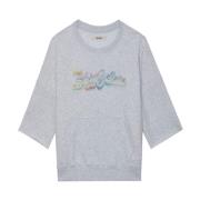 Zadig & Voltaire Logo-print Bomull T-shirt Gray, Dam