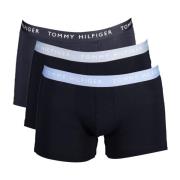 Tommy Hilfiger Logo Trunks Trio Black, Herr