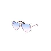 Emilio Pucci Metall Solglasögon för Kvinnor Pink, Unisex
