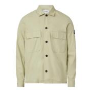 Calvin Klein Bomull Nylon Overshirt Jacka Green, Herr