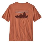 Patagonia Skyline Grafisk Bomull T-shirt Brown, Herr