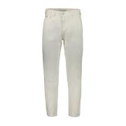 Calvin Klein Vita Bomullspappa Jeans 5-Fickdesign White, Herr