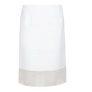 Sportmax Kanvaskjol White, Dam