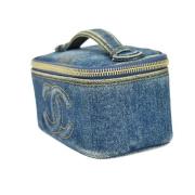 Chanel Vintage Pre-owned Bomull handvskor Blue, Dam