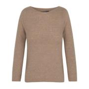 Cortana Alpaca Cashmere Silk Sweater Brown, Dam
