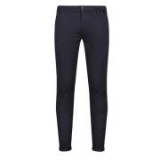 Re-Hash Blå Tencel Chinos Slim Fit Blue, Herr