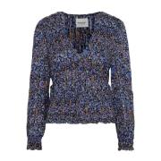 Isabel Marant Étoile Lila V-ringad Skjorta Aw20 Multicolor, Dam