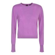 Pinko Lila Jacquard Sweatshirt Aw23 Purple, Dam