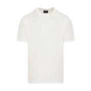 Brioni Vit Bomull T-shirt Ss24 Beige, Herr