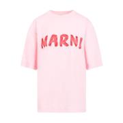 Marni Rosa & Lila Bomull T-shirt Pink, Dam