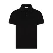 Saint Laurent Svart Bomullspolotröja Black, Herr