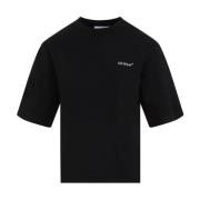 Off White Svart Bomull T-shirt Ss24 Black, Dam