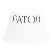 Patou Neutral Logo Bucket Hat White, Dam