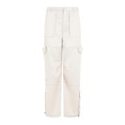 Acne Studios Beige Wide Leg Tech Fabric Pants Beige, Herr