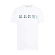 Marni Vit Bomull T-shirt White, Herr