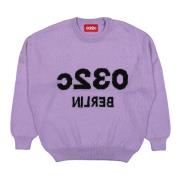 032c Merino Wool Selfie Sweater Purple, Herr
