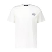 A.p.c. Broderad Bomull T-shirt White, Herr