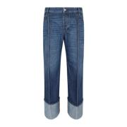Bottega Veneta Blå Denim Jeans med Prydnader Blue, Dam