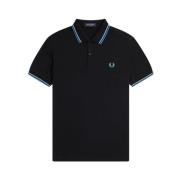 Fred Perry Twin Tipped Polo Skjorta Black, Herr