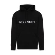 Givenchy Svart Bomull Hoodie Sweatshirt Ss24 Black, Herr