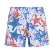 Vilebrequin Blå Starfish Badshorts Multicolor, Herr